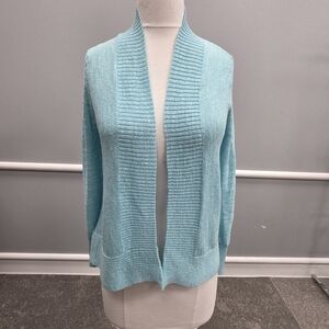 Lilly Pulitzer Aqua Blue Isle Cardigan Open Front Cardigan